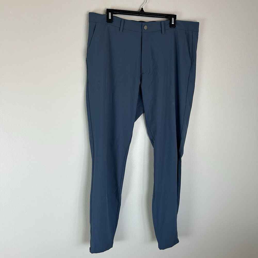 Primo Jogger Pants Mens 38 Tall Stretch Zip Cuff Performance Golf Woven Blue